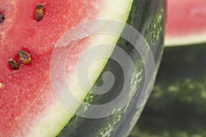 Pieces of sliced watermelon, close up