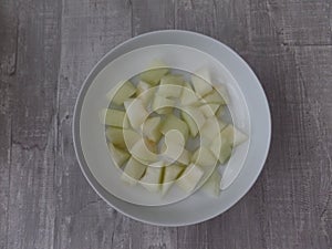 Pieces of sweet honey dew melon