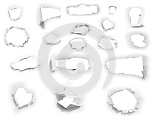 pieces of torn paper texture background and have copy space