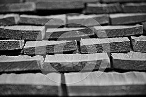 Pieces of wood stacked together photo