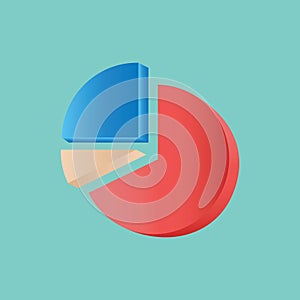 Piechart. Vector illustration decorative design photo
