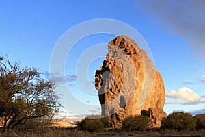 Piedra Parada monolith in the Chubut valley, Argentina photo