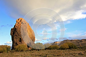 Piedra Parada monolith in the Chubut valley, Argentina photo