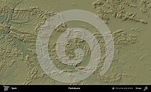 Piedrabuena outlined, Spain. Physical