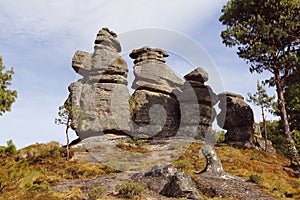 Piedras encimadas valley in zacatlan, puebla XIX photo