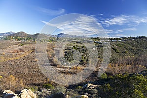 Scenic Landscape View of San Dieguito River Park, Green Marsh and Lake Hodges photo