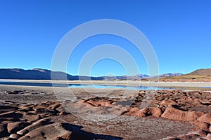 Piedras Rojas of Atacama desert, in Chile photo