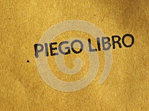 Piego libro parcel