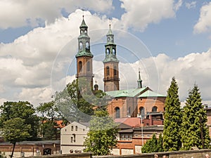 Piekary Slaskie in Upper Silesia Gorny Slask region of Poland. Neo-romanesque basilica of St Mary