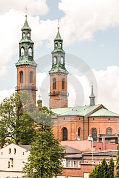 Piekary Slaskie in Upper Silesia Gorny Slask region of Poland. Neo-romanesque basilica of St Mary