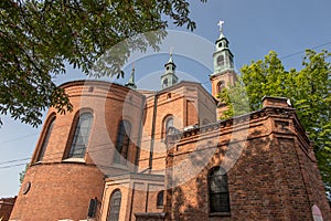 Piekary Slaskie in Upper Silesia (Gorny Slask) region of Poland. Neo-romanesque basilica of St Mary and St Bartholomew