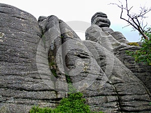 Pielgrzymy - granite outlier in Sudetes in Poland