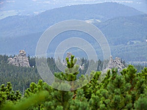 Pielgrzymy - granite outlier in Sudetes in Poland