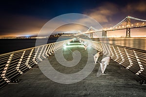 Pier 14 and the San Francisco - Oakland Bay Bridge