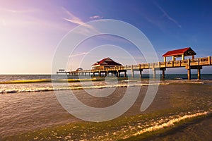 Pier 60 at sunset on a Clearwater Beach in Florida