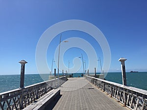 On the pier