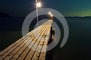 The Pier Against Dark Sea