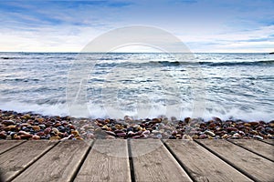 A pier against the sea