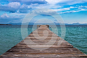 Pier in alcudia. Mallorca photo