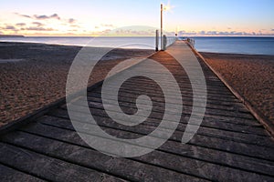 pier along the south australia coastline at normanville