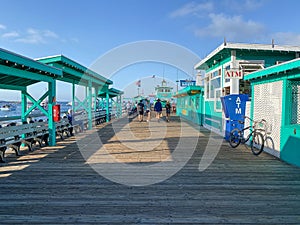 Pier of Avalon Bay in Santa Catalina Island, USA