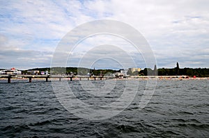 Pier on the Baltic coast and in Miedzyzdroje