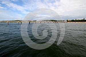 Pier on the Baltic coast and in Miedzyzdroje
