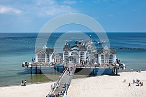 Pier on the Baltic Sea coast in Sellin, Germany