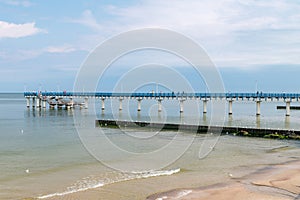 Pier on Baltic Sea in Zelenogradsk, Russia