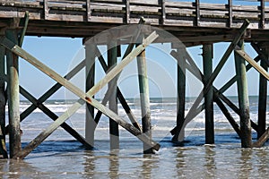 Pier on beach