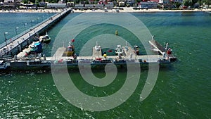 Pier Beach Baltic Sea Mechelinki Molo Plaza Morze Aerial View Poland