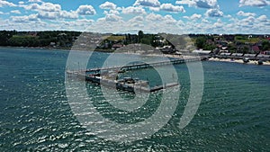 Pier Beach Baltic Sea Mechelinki Molo Plaza Morze Aerial View Poland