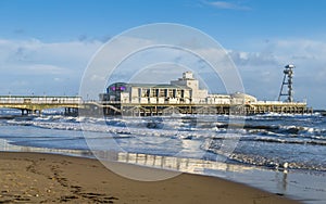 The pier and beach at Bournemouth in winter sun