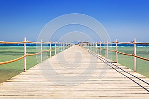 Pier on the beach of Red Sea in Hurghada