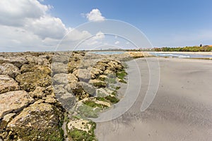 Pier and beach of Seminyak on Bali