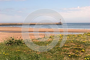 Pier and beach Spittal, Berwick-upon-Tweed