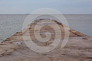 A pier in the Black sea near Odesa