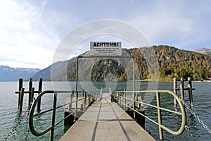 A pier for boat trips on Achensee Lake