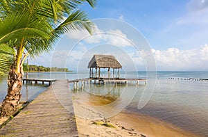 Pier on Boca del Drago beach, Panama