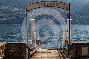 Pier in Brienno comune, Como lake photo