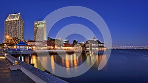 Pier Cafe at Seaport Village, San Diego, California, USA