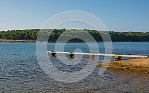 Pier on Medulin Coast in Istria, Croatia