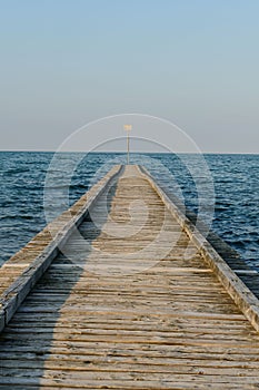 Pier Dock Beach of Lido di Jesolo summer day