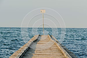 Pier Dock Beach of Lido di Jesolo summer day