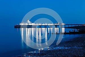 Pier Eastbourne by night, Sussex, United Kingdom