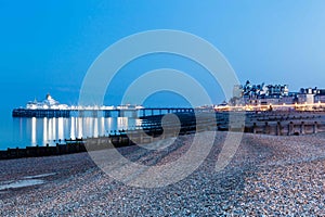 Pier Eastbourne by night, Sussex, United Kingdom