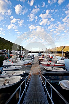 Pier with fishing boats