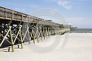 Pier at Folly Beach in Charleston South Carolina