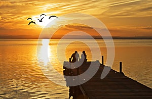 A pier in front of the horizon