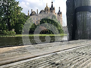 Pier in front of Schwerin castle